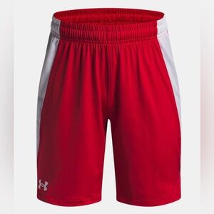 Under Armour Tech Boys Red Athletic Shorts